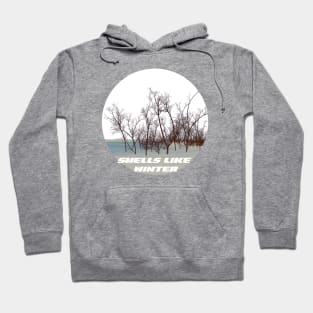 Smells like winter. Winter quote on beautiful winter landscape Hoodie